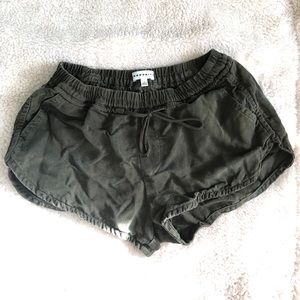 Army green soft shorts